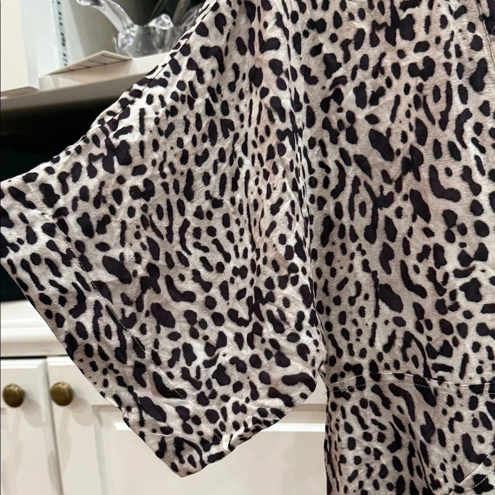 NWT ViX Paula Hermanny Deva Cloe Caftan Cover Up Medium Leopard Animal Print - Picture 5 of 13